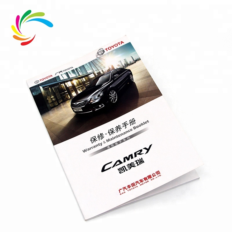 China Supplier Printing brochure Custom Logo Luxury Brand Car Promotion Manual Book printing brochure printing