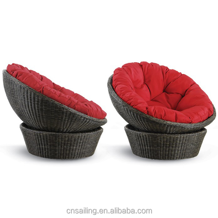 Плетеная уличная мебель из ротанга в любую погоду, стул Papasan, стул Moon Chair