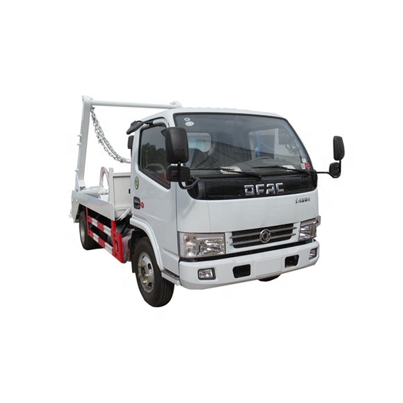 lowest price small dongfeng 6 cubic hydraulic skip garbage bin loader truck for sale