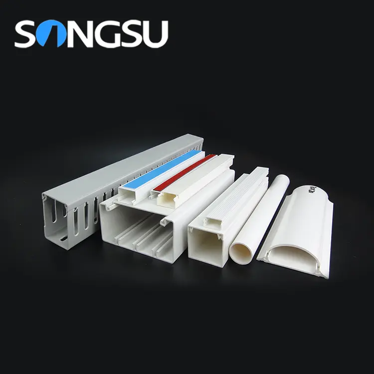 Good quality wiring accessory pvc trunking,pvc pipe and pvc floor duct