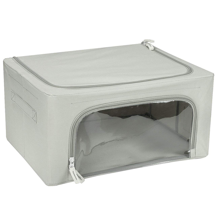 2019 New Fashioned Household Large Foldable Storage Bag Bamboo Fabric for Blanket Closet Sweater Organizer