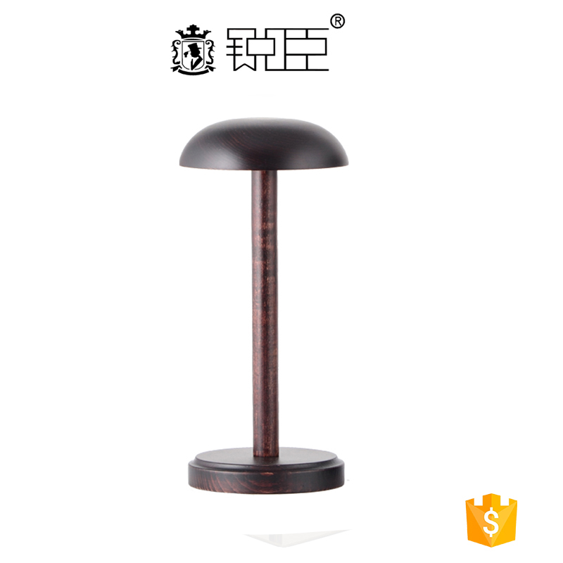 Retail store wood hat rack wig holder display stand