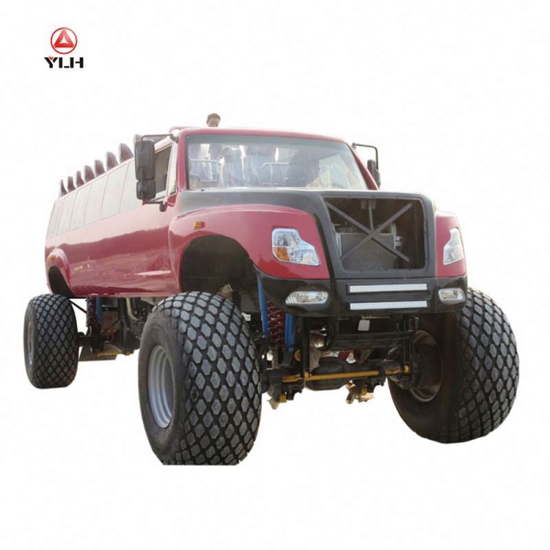 Высокое качество открытый двухэтажный 4x4 4WD внедорожный экскурсионный автобус цена на продажу