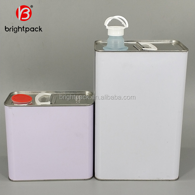 Металлическая банка может 2L, 4L с пластиковыми выхватить крышка и ручка, упаковка для тормозной жидкости и антифриз