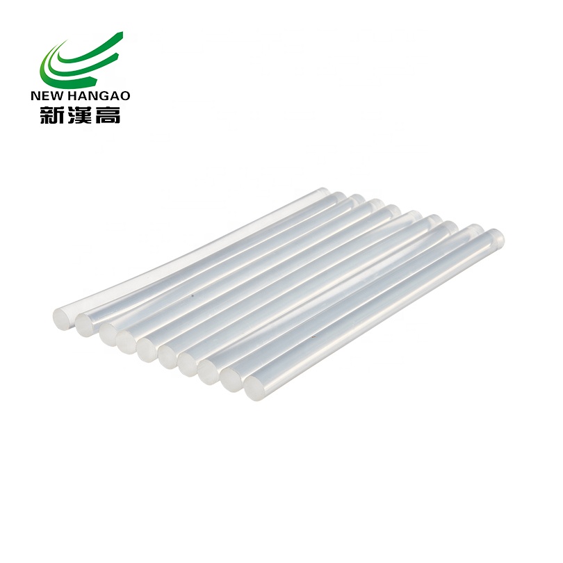 Transparent hot melt adhesive stick for barrettes making