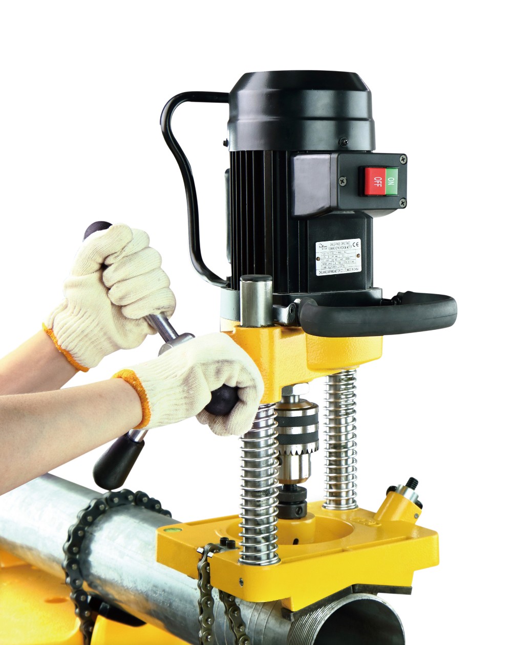 HongLi Steel Pipe Hole Cutting Machine for 1 1/4"-8"Hole Drilling Machine