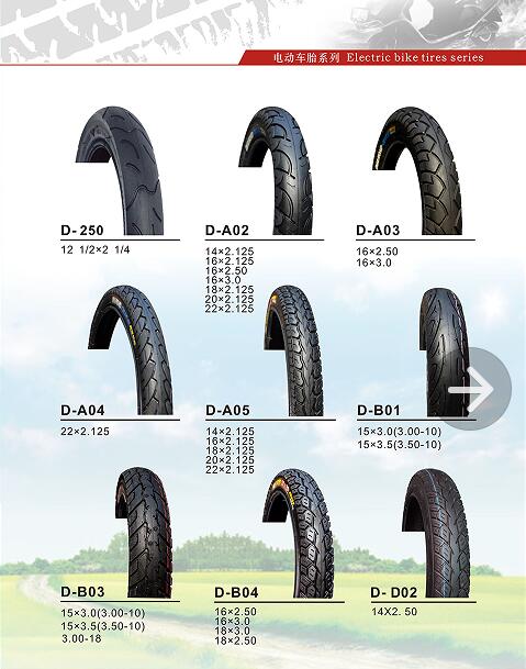 Китай Электрический велосипед шины 12 1/2x2 1/4 14x2,125 14x2.50
