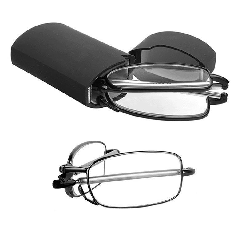 Portable Fashion Folding Reading Glasses Rotation Eyeglass +1.0 +1.5 +2.0 +2.5 +3.0 +3.5 +4.0