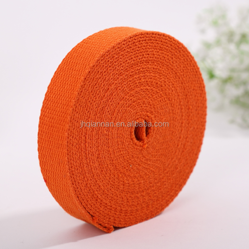 High Quality 25mm Wide Cotton Tape Webbing for Knapsack Ribbon Factory Direct Supply