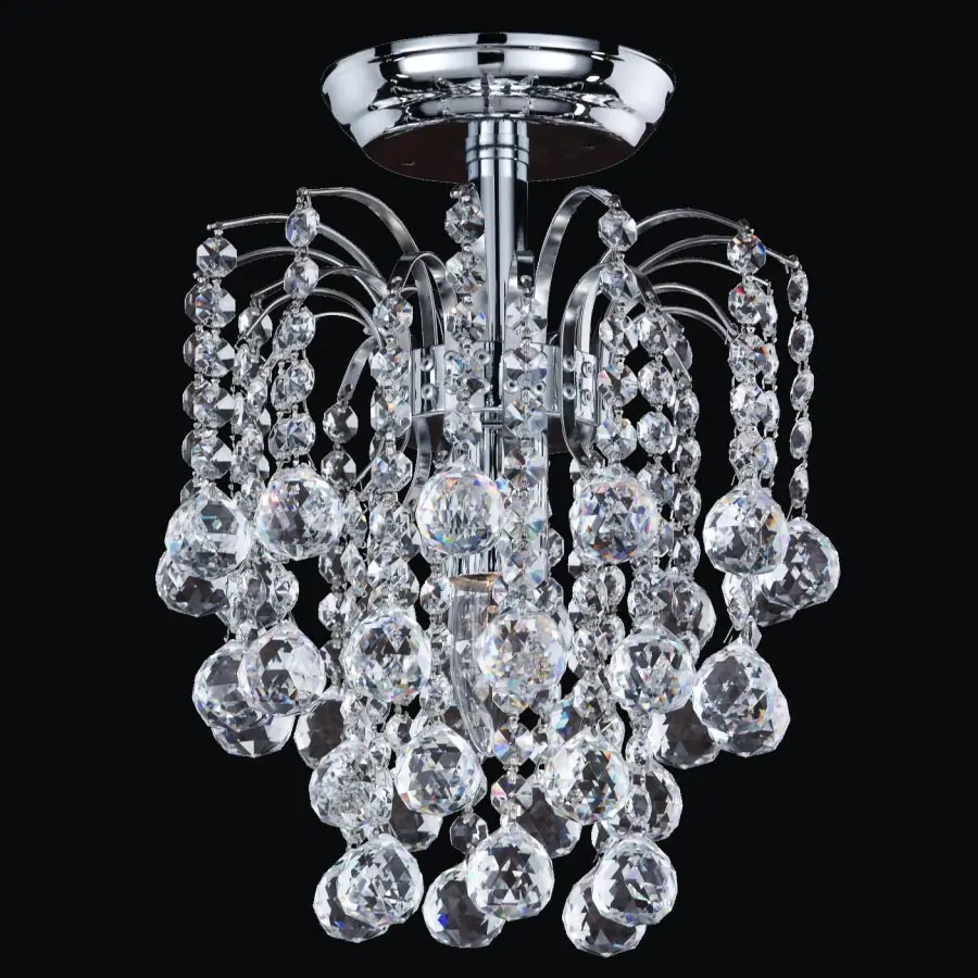 waterfall Crystal chandelier flush mount ball crystal lamp fancy ceiling lights