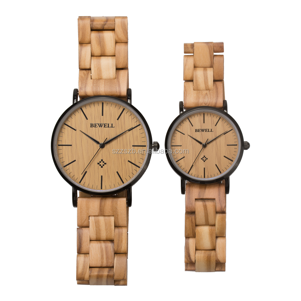 15 years manufacturer Custom logo wood face steel wood watch adequate supply of Amazon selling