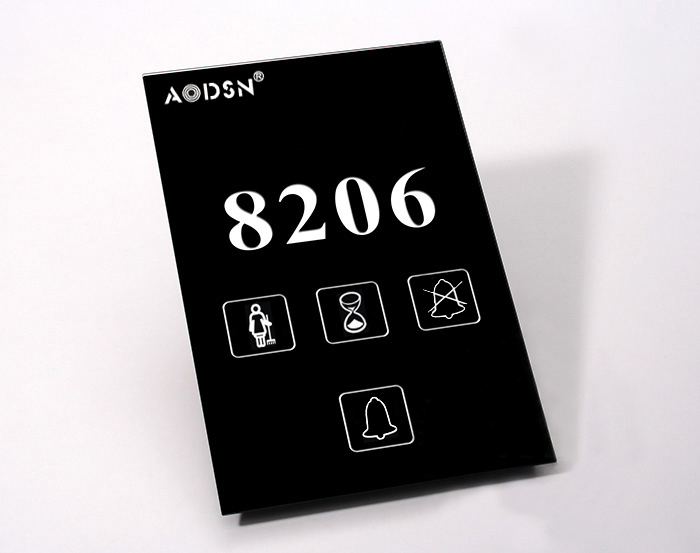 AODSN электронная дверная пластина из закаленного стекла для отеля