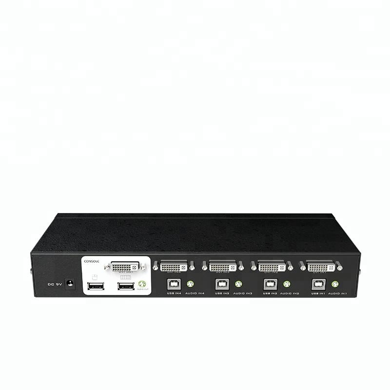 MT-2104DL 4X1 4 порта автоматический Dvi Usb2.0 Kvm переключатель с пультом дистанционного управления
