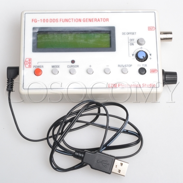 FG-100 DDS функция генератор сигналов Модуль 1 Гц-500 кГц синус + треугольник + прямоугольная волна w/Чехол