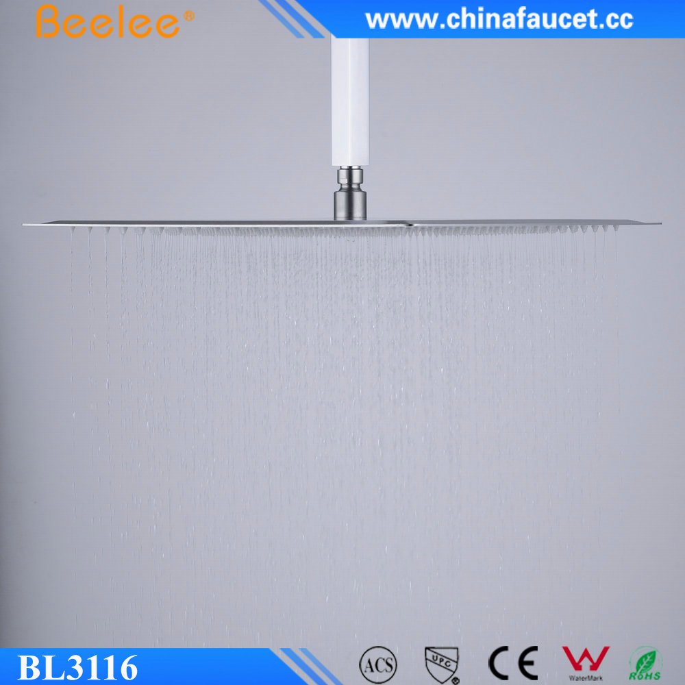 Beelee BL3116 осадков Ванная комната Топ опрыскиватель 16 ''квадратный Нержавеющая сталь Дождь насадки для душа