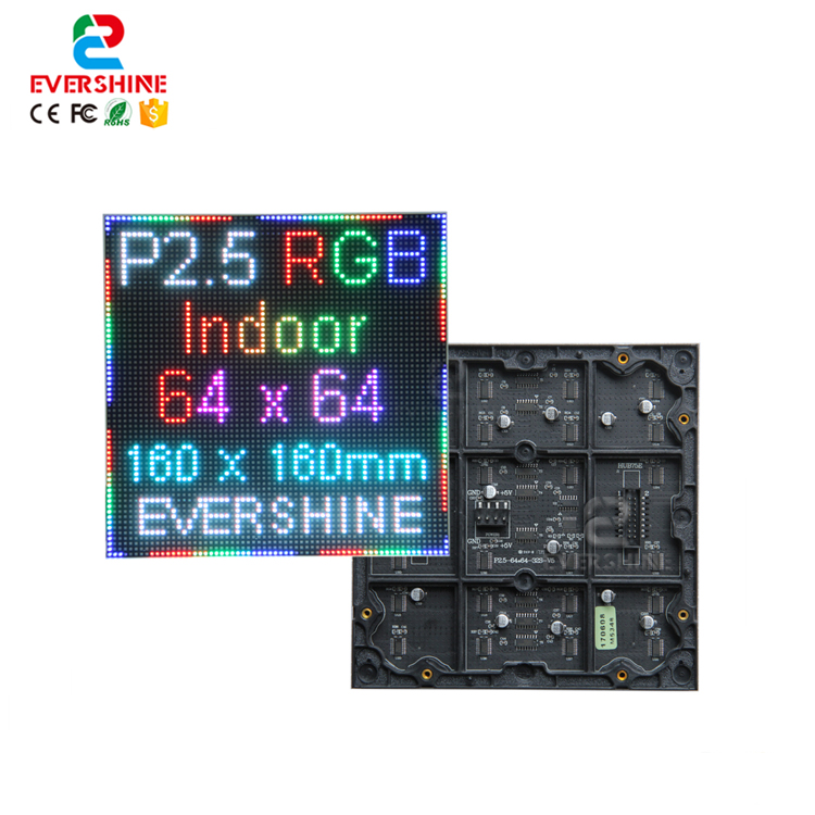 Evershine 2,5 мм Шаг высокое качество Kinglight SMD2121 RGB полный цвет 1/32 сканирование Крытый P2.5 64x64 светодиодный модуль дисплей Видео стена
