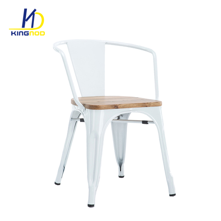 Popular Armrest Metal Vintage Industrial Chair For Restaurant And Cafes
