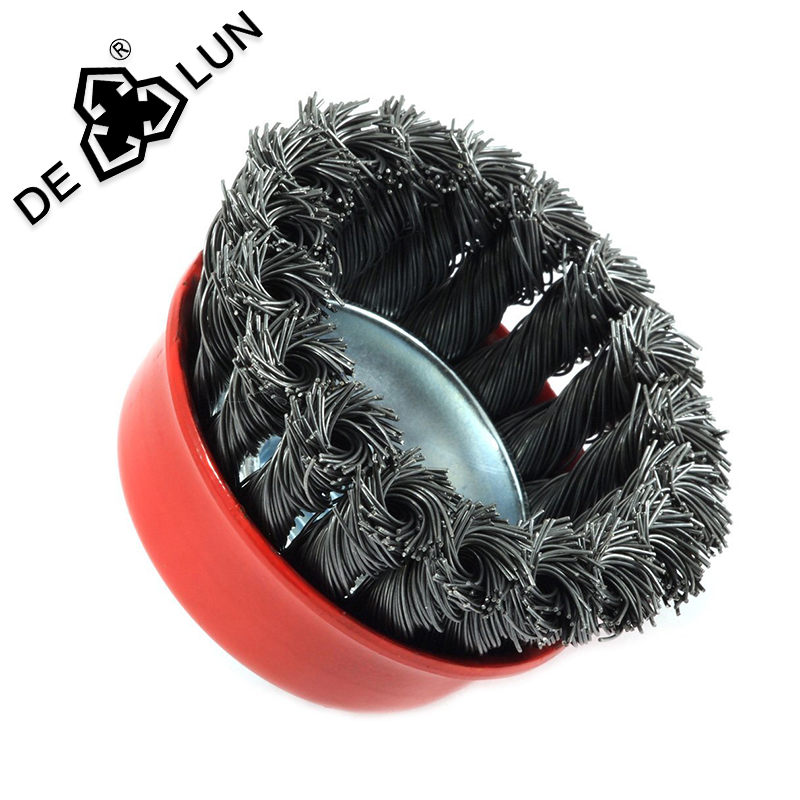 Щетка для чистки и полировки DELUN twist knot wire wheel