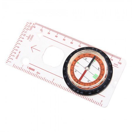 1PCS Outdoor Compass Camping Hiking Survival Scouts Orienteering Compass Rule Baseplate Map Multifunction Map Scale