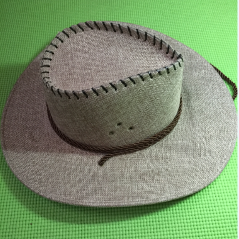 Cowboy Hat With Breathable Eyelet And String