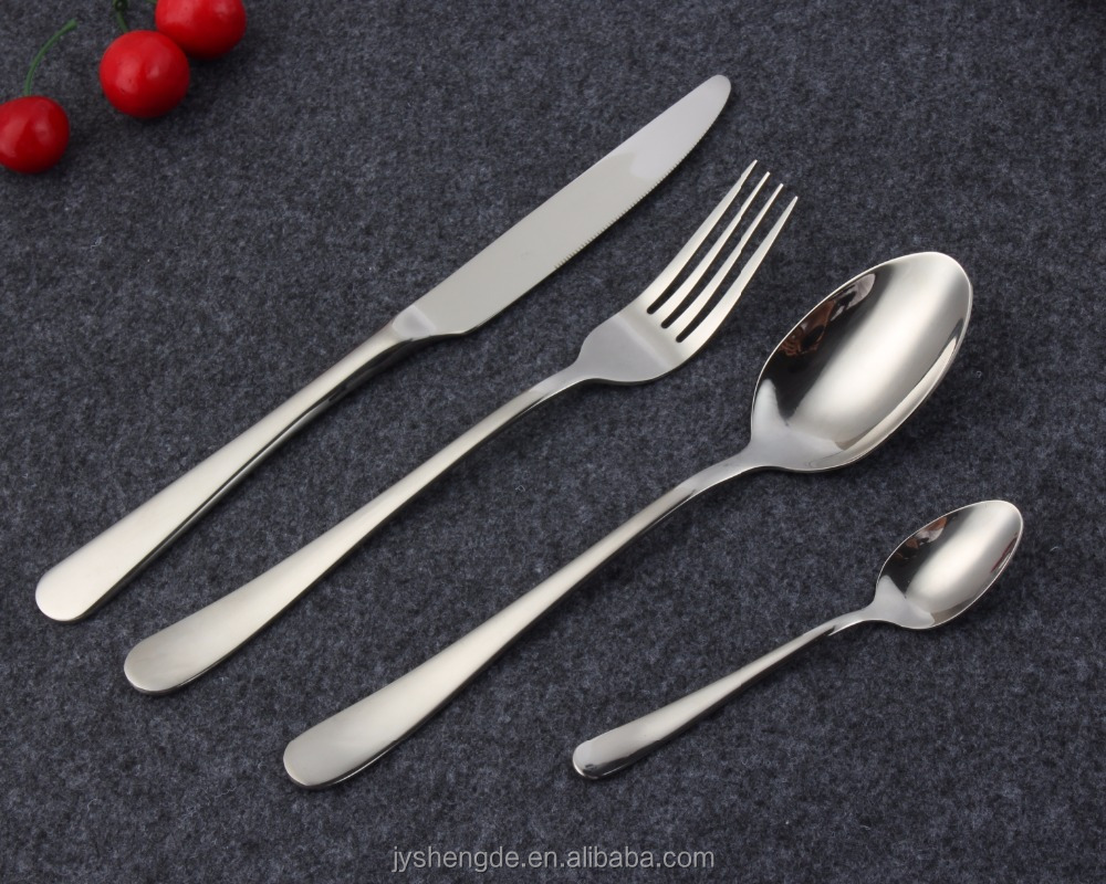 Nice Style Stainless Steel cutlery set in silver color high quality flatware for weeding /market