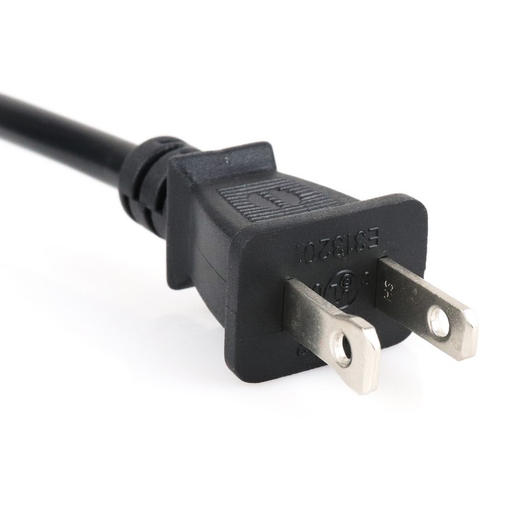 Американский nema 1-15p 2 Плоский Штекер SJT 2*18 AWG сменный шнур питания с открытым концом