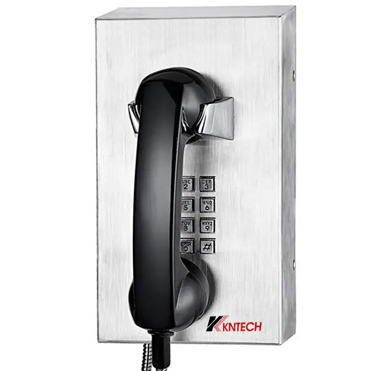 Trade Assurance Verified Supplier KNTECH Corded Stainless Steel Inmate Jail Phone KNZD-10 Prison Telephone