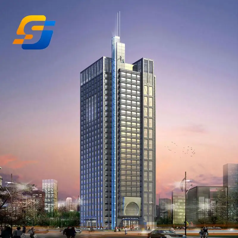 High Rise Fabricated Steel Structure Office Building Construction Wall