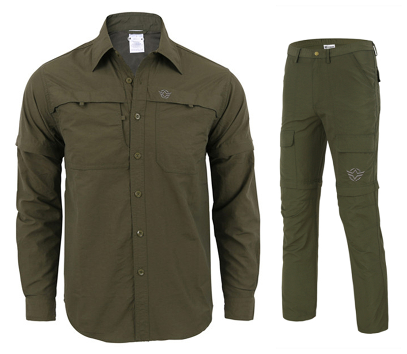 Summer Quick Dry Removable design Suit,Adjustanle Shirt and Pant