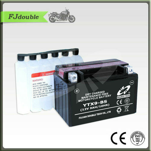YTX9-BS Battery/Maintenance free Dry Charge Motorcycle battery12V9AH