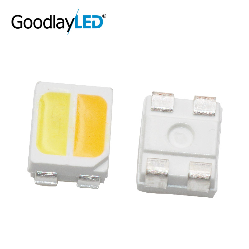 Светодиод SMD3527, белый/теплый белый, двухцветная серия 3527SMD, светодиод 3000K /6000K, два цвета, 2000 шт. на ощупь