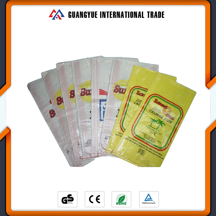 Guangyue Фабрики Китая PP Пластиковые Полипропиленовые Тканые Мешки Для Упаковки Риса