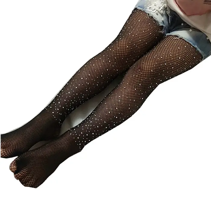 Baby Girls Stockings Summer Children Drilling Stockings Net Pantyhose for Kids Mesh Shiny Rhinestone Fishnet tights