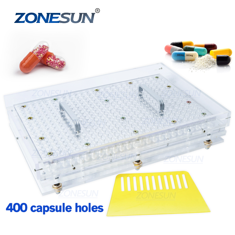 ZONESUN ZS-400 отверстий ручной для наполнения капсул травяными натуральными ингредиентами фармацевтических капсул чайник Набор «сделай сам» для фасовочная машина для порошковых продуктов