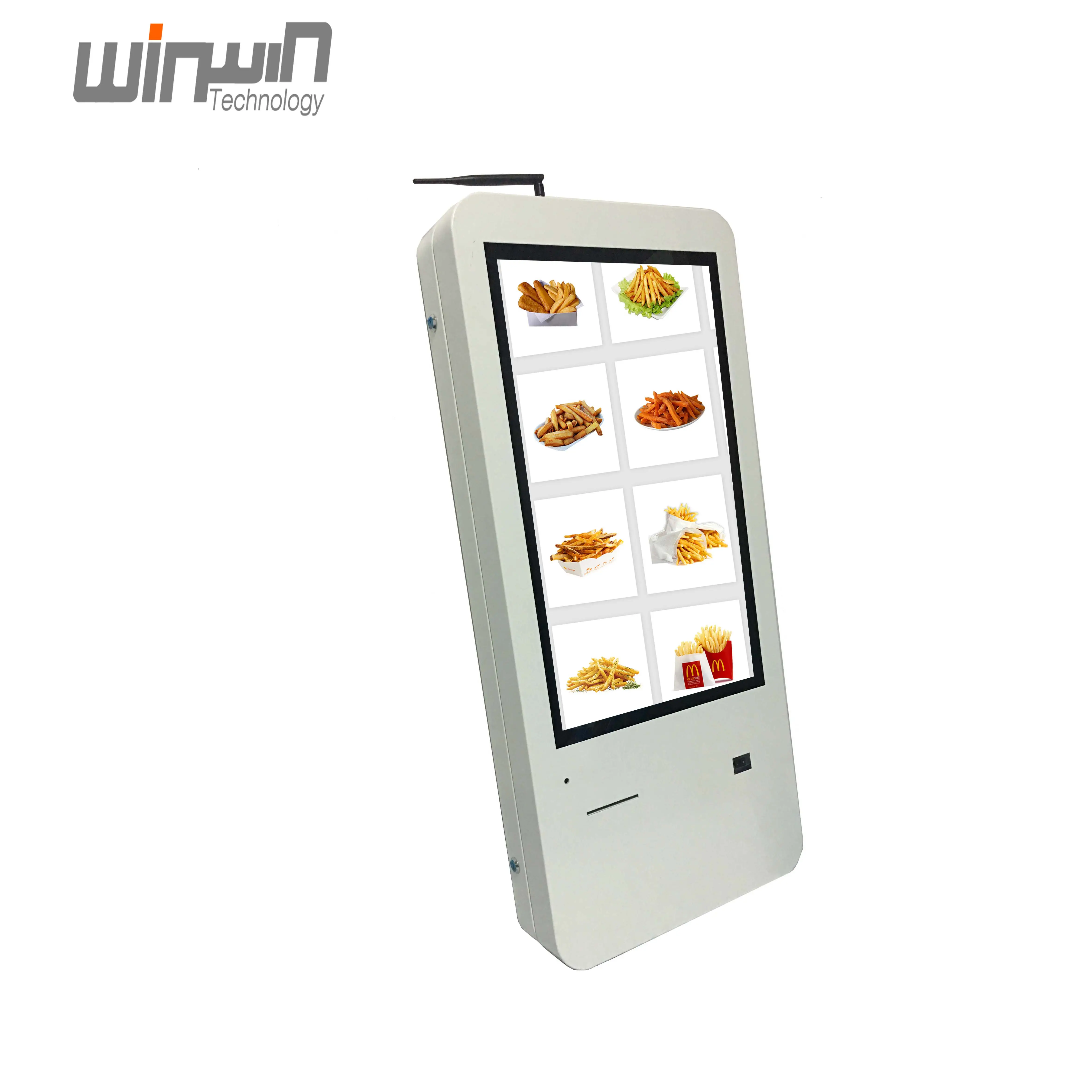 Popular Fast Food Self Service Kiosk Interactive Touch Screen LCD Digital Signage Display Ordering Machine