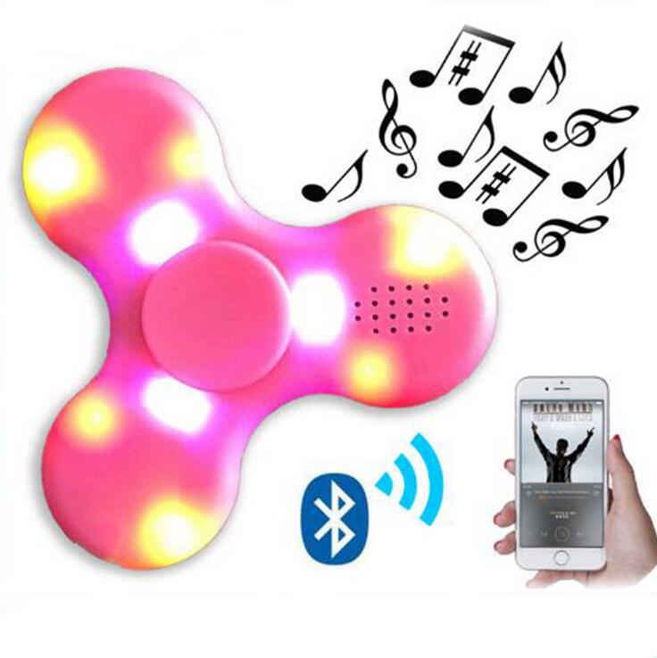 LED BT динамик музыкальная рука Tri Fidget USB зарядка кончик пальца гироскоп Спиннер антистресс рельеф детские игрушки для взрослых подарки