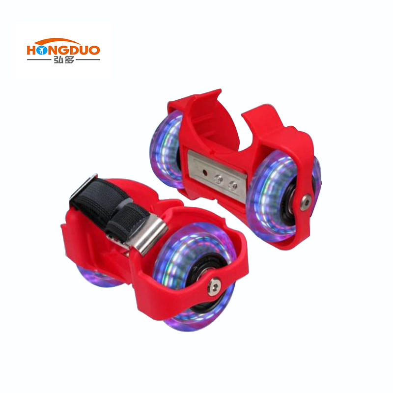 Adjustable street glider wheel heel flashing roller for kids shoes
