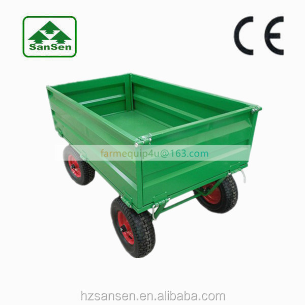 Небольшой трактор, прицеп, тележка для садовых хозяйств, прицеп для ATV UTV, 4 колеса 1500 фунтов