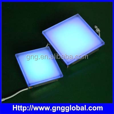 Открытый одного цвета или rgb 8 ''x 8'' светодиодные плитки пола света для украшения улиц