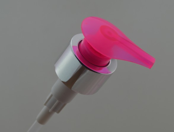 lotion pump with aluminum ring