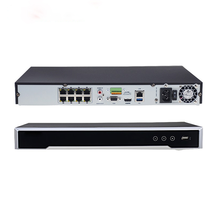 DS-7608NI-I2/8P в наличии Быстрая доставка 4K Hik NVR 8CH 12MP H.265 Plug Play 4K POE NVR 8-канальный DS-7608NI-I2
