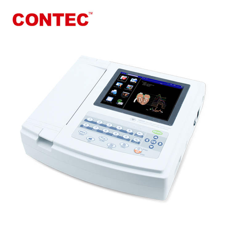 Contec ecg1200 электрокардиограф сенсорный экран и функциональные клавиши