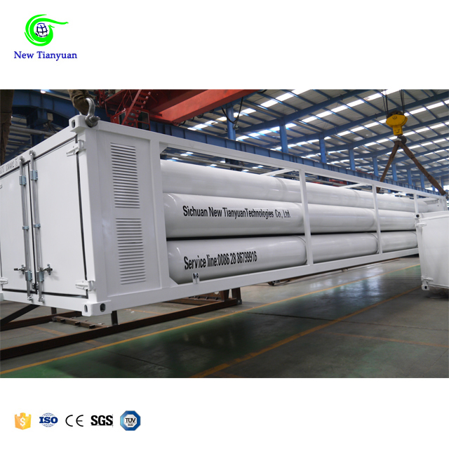CNG Jumbo-tube контейнер на раме и полуприцеп