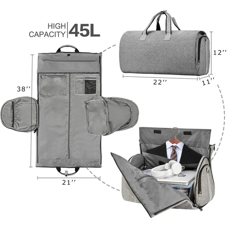 New Design 2 in 1 Convertible Travel Duffle Bag Garment Bag