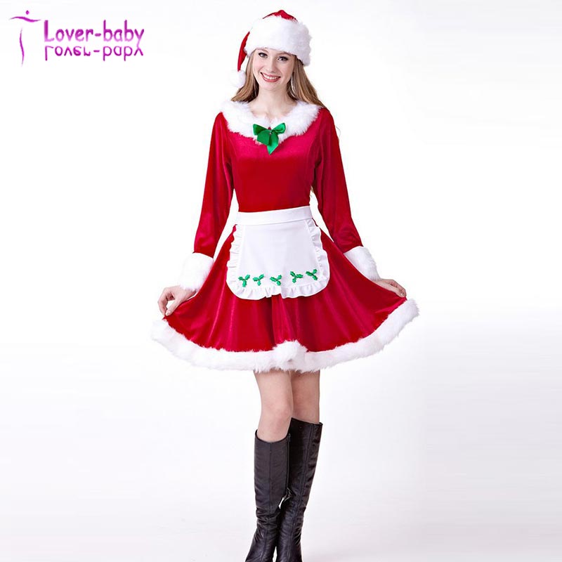 Модный Рождественский Женский костюм Mrs.Santa Claus для взрослых