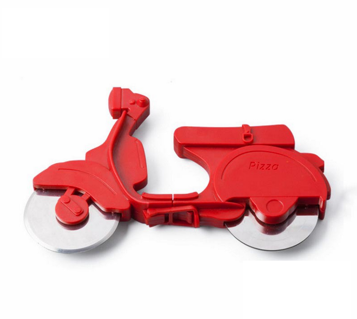 Fully Custom Logo Plastic Bicycle Pizza Cutter for Wholesale