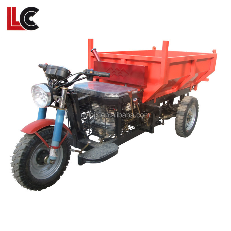 Big loading capacity gasoline tricycle used / dump truck for sale in china