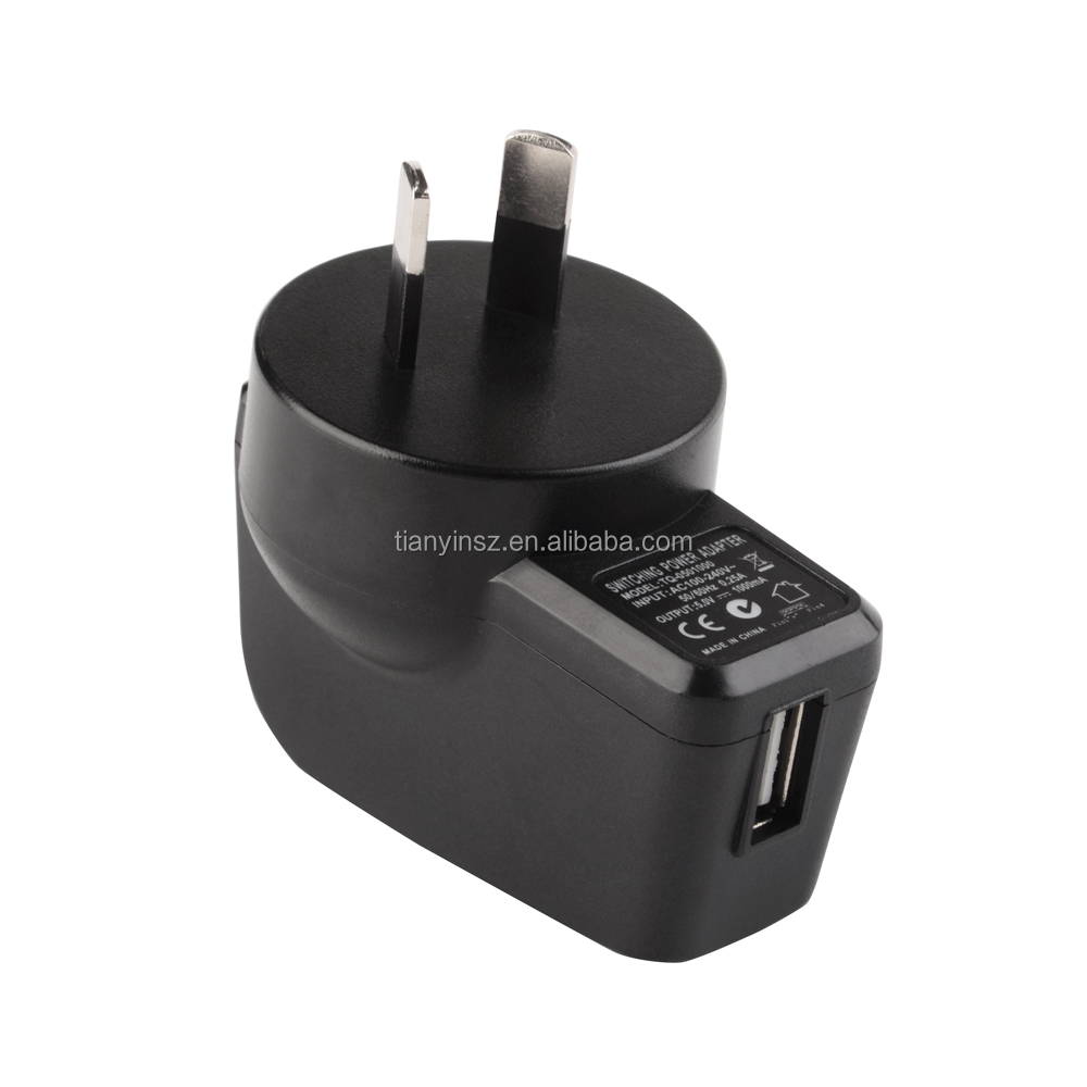 Уровень эффективности VI usb зарядное устройство разъем au 5v 0.5a 1a 2a 2.4a с RCM 3 года гарантии