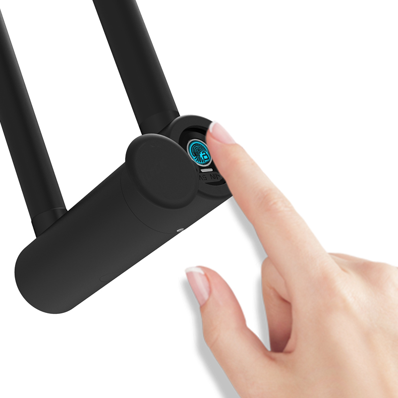 BUBM Door Lock Fingerprint Electric U Shape Bicycle Lock