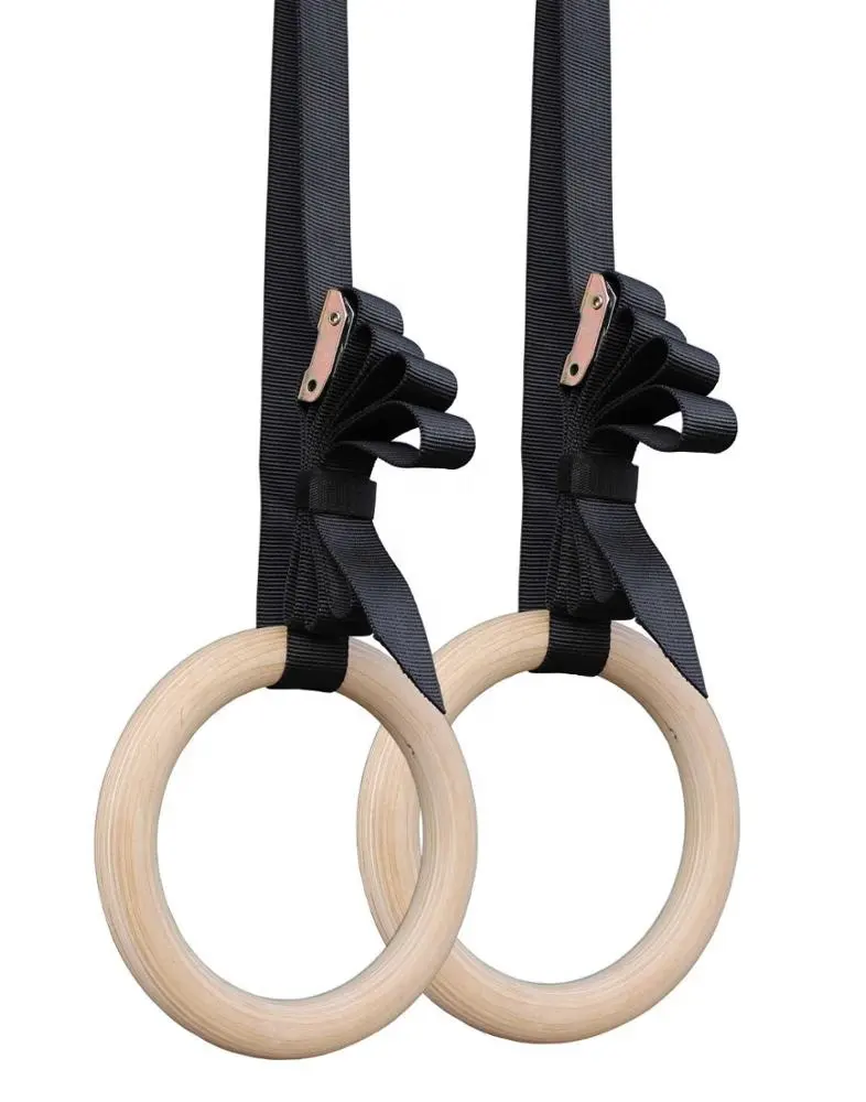 Стальное кольцо для тренажерного зала с нейлоновой тесьмой, спортивное оборудование, гимнастические спортивные регулируемые кольца разных цветов
